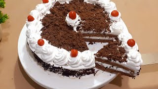 Black Forest Cake Without Oven | Birthday Cake Recipe |BY Iram home kitchen.