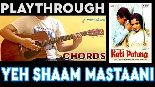 Yeh Shaam Mastaani | Kati Patang | Guitar Tutorial | Chords | Pickachord | Playthrough