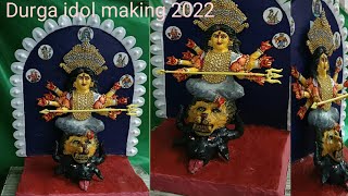 #shorts Small Durga idol making at home |Durga Puja 2022 |Durga idol making with clay.