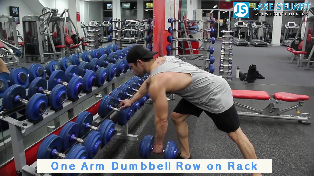 One Arm Dumbbell Row On Rack Youtube