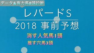 【競馬予想】 レパードS  2018 事前予想 データと有力馬診断