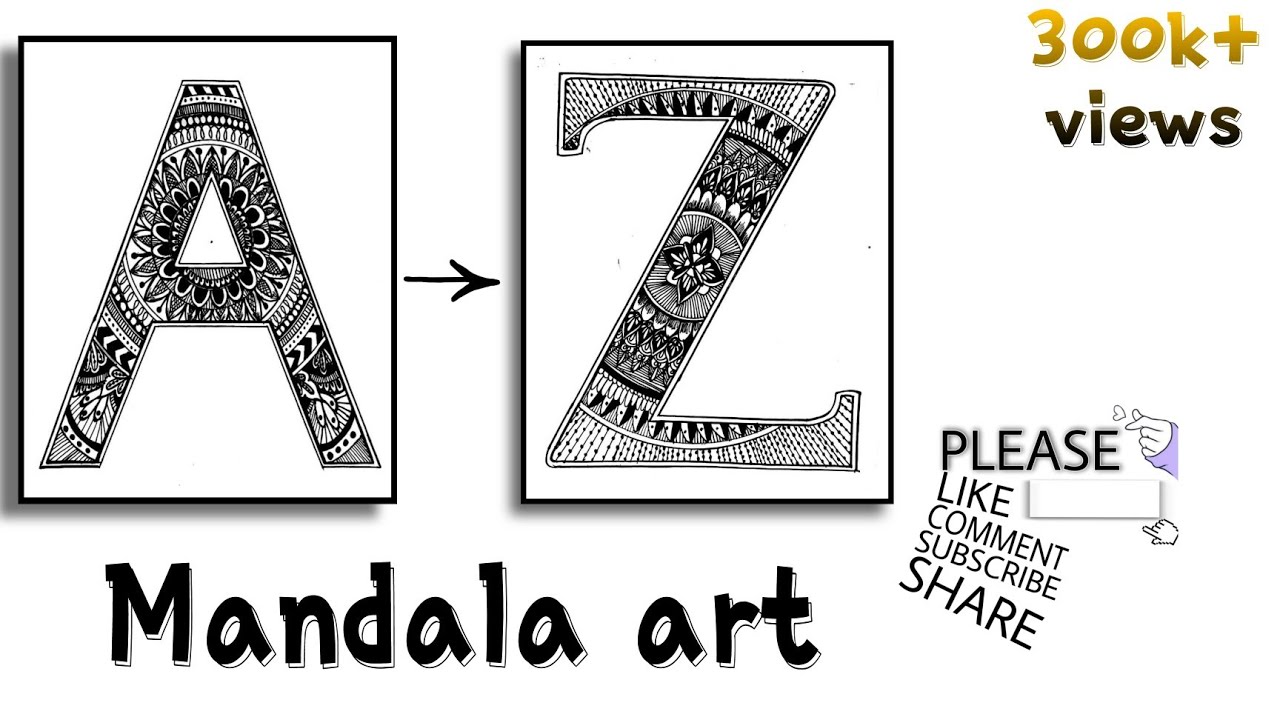 Alphabet Mandala Art || Mandala Art || Mandala Art For Beginners ...