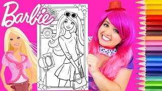 Coloring Barbie Super Star Crayola Coloring Page Prismacolor Pencils | KiMMi THE CLOWN