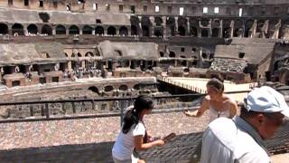 Female gladiators fighting to their death in the Colosseum