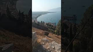 View of Nafpaktos from the Castle! #greece 🇬🇷 #castle #nafpaktos #travel #view #ελλάδα #summer #port