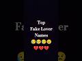 #fake lover names #viralshort #trendingshorts @prity7739