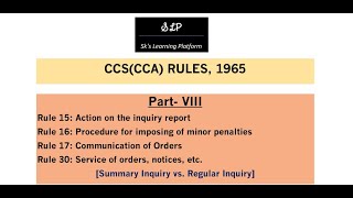 CCA Rules - Rule 15, 16  \u0026 17