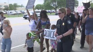 Protesters march across the state