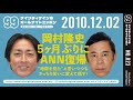 【99ann】 2010年12月02日 岡村 復帰後、初ラジオ！ ナインティナインのオールナイトニッポン