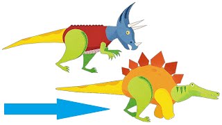 Dinosaur Mix #3 - Mix up the Body, Head, Tail \u0026 Legs