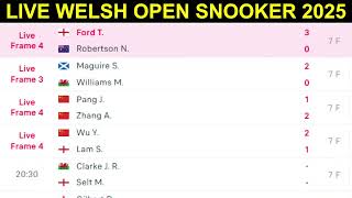 WELSH OPEN SNOOKER 2025 LIVE | CLARKE VS SELT | GILBERT VS STEVENS | JONES VS WILLIAMS LIVE