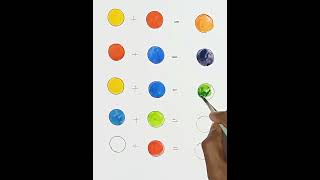 handmade colour/magic of colour/mixing water colour # colour #viral #satisfying#shorts