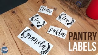 Easy Profits Making Pantry Labels with FDC Decal Vinyl