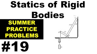 CECC2 - Statics of Rigid Bodies - SUMMER PRACTICE PROBLEMS #19 solution