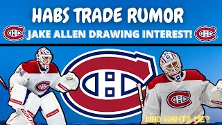 Habs Trade Rumor - Jake Allen Drawing Interest