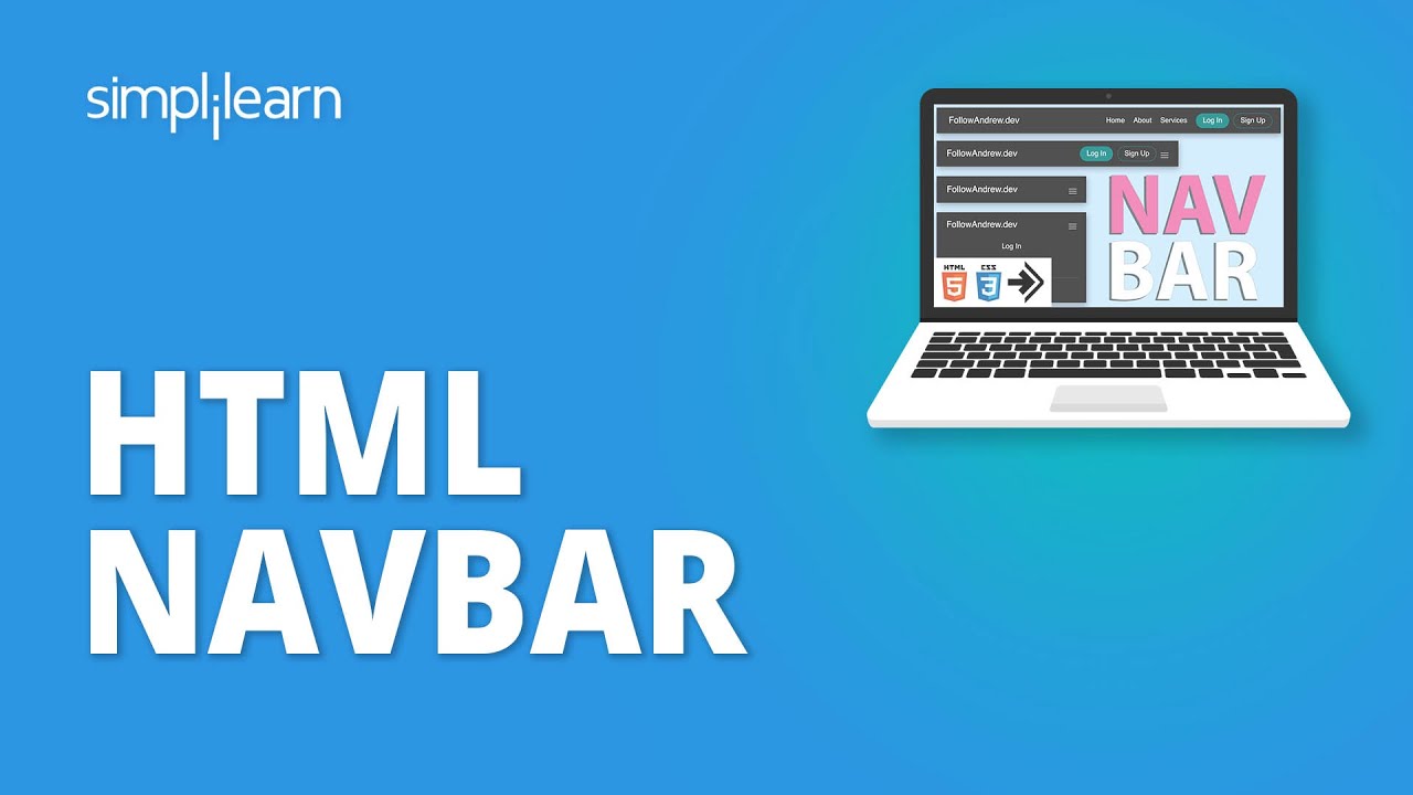 HTML Navigation Bar Tutorial | HTML Navbar | How To Create Navigation ...