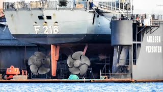 Fregatte SCHLESWIG HOLSTEIN F216 Emden Schwimmdock military ops in EWD floating dock MMSI 211210170