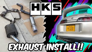 HKS Exhaust Install on Wife’s BONE STOCK MKIV Supra! - HKS Racing Muffler