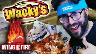 Wacky's Wing of Fire Challenge! Devil's Inferno Hot Sauce! 20 Wings in 15 Minutes! Vegan Wings?!