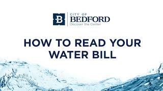 How to Read Your Water Bill