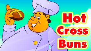 Hot Cross Buns | English Nursery Rhyme & Kids Song | Riya Nursery Rhymes