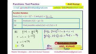 Find Possible Values of x if fx = 8 MCR3U Test