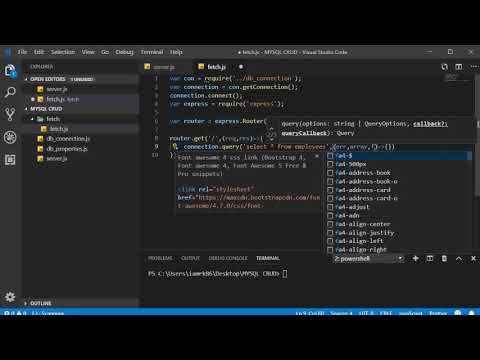 08 Fetching Data From Database (mysql Nodejs Crud Operation) - YouTube