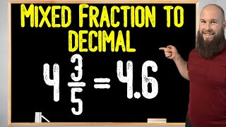 How To Convert Mixed Fractions To Decimals