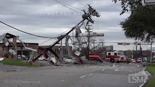 12-13-2022 Grapevine,TX - Tornado Damage High Voltages Lines Down