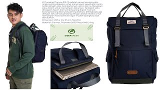 🟢 EIGER X-CRUISAGE CANVAS 20L 1A LAPTOP BACKPACK 1989 NAVY | 910009249 || EIGER GREEN || NEW VERSION