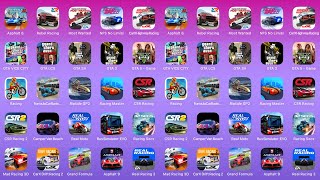 Games: Asphalt 8, Rebel Racing, Most wanted, NFS No Limits, Car X Highway, GTA VICE CITY...