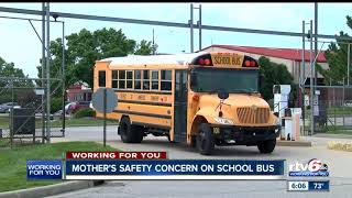 Mother says her daughter's school bus is so overcrowded she's forced to sit on the floor