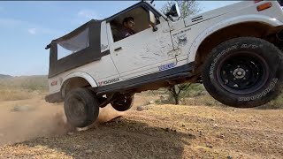 Maruti Suzuki Gypsy with Dr Nano carbon leaf springs jumps.