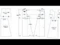 v领花边棉麻连衣裙裁剪图！漂亮时尚零基础能看懂的服装裁剪制版图打版图