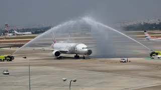 History!! Emirates inaugural flight to Tel Aviv, Boeing 777-31H(ER)