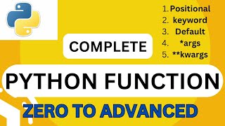Function in Python | Python Functions Explained | Complete Guide for Beginners to Advanced