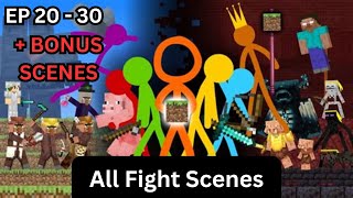 Animation vs Minecraft Ep 20 - 30 (All The Fight Scenes) By Alan Becker