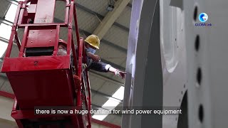 GLOBALink | Business is booming for wind power equipment producers in Shandong Province