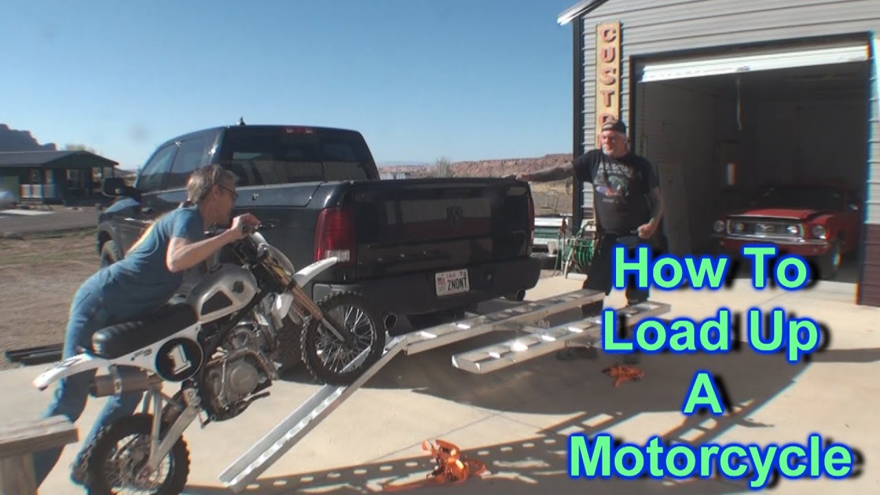 How To Load A Motorcycle On A Trailer Youtube