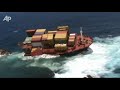 raw video grounded ship splits in new zealand