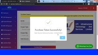 UTI PSA Token/Coupon Purchase Fully Automatic