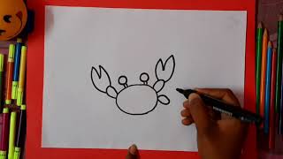 How to draw a crab ? | Step by step | Look Like ARTIST | #howtodraw #crab #looklikeartist