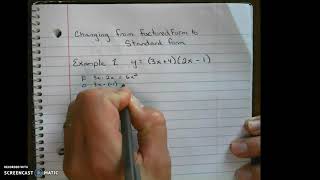 Changing from factored form to standard form
