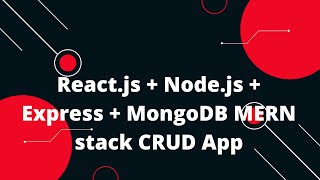 React.js + Node.js + Express + MongoDB MERN stack CRUD App Redux Toolkit #1