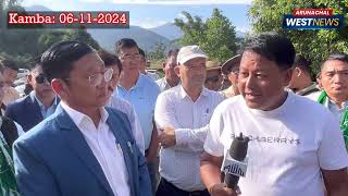 MLA Pesi Jilen, ADC Kamba along with other Officials Inspected the Under Construction Kambu Bridge.