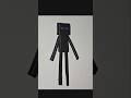 How To Draw Enderman Minecraft #youtube #youtubeshorts #drawingtutorial #tutorial #drawing #shorts