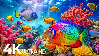 DREAM AQUARIUM 4K 🐠 Explore The Underwater Wonderland 🐠 Fish Tank Sounds for Sleep - 4K UHD Video