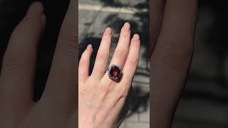 Pink Tourmaline Ring with Diamond Halo