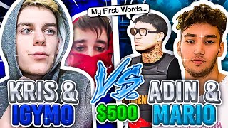 *MARIO TALKED* MariosMindset and Adin DECIDED TO WAGER Kriszeetee and Igymo for $500