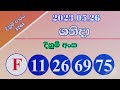 shanida 4261 2023.05.26 result lotharai dinum anka ලොතරයි දිනුම් අංක lottery result dlb